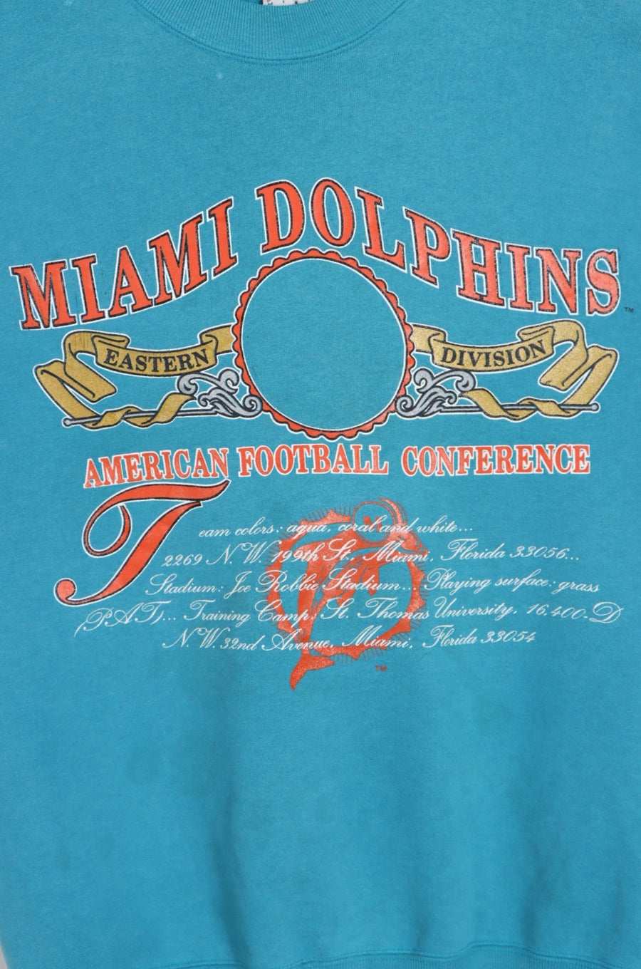 NFL Miami Dolphins NFC Script NUTMEG Sweatshirt USA Made (L)