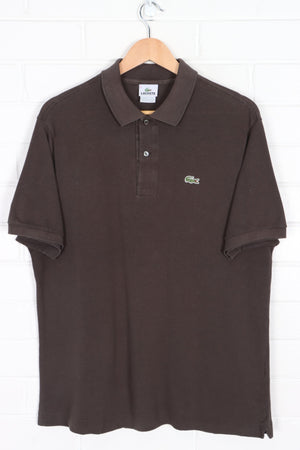 LACOSTE Dark Brown Classic Polo Shirt (L)
