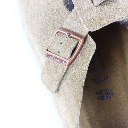Vintage DR MARTENS Boston Suede Buckle Taupe & Rose Gold Clog Slipper Shoes (44) *Aubs Vintage Sole Melbourne