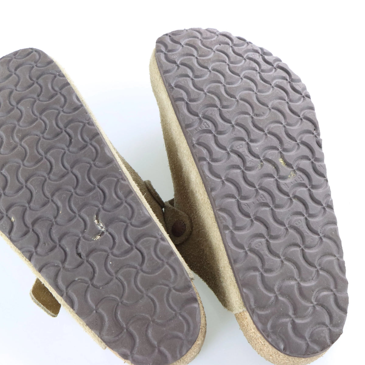 Vintage DR MARTENS Boston Suede Buckle Taupe & Rose Gold Clog Slipper Shoes (44) *Aubs Vintage Sole Melbourne