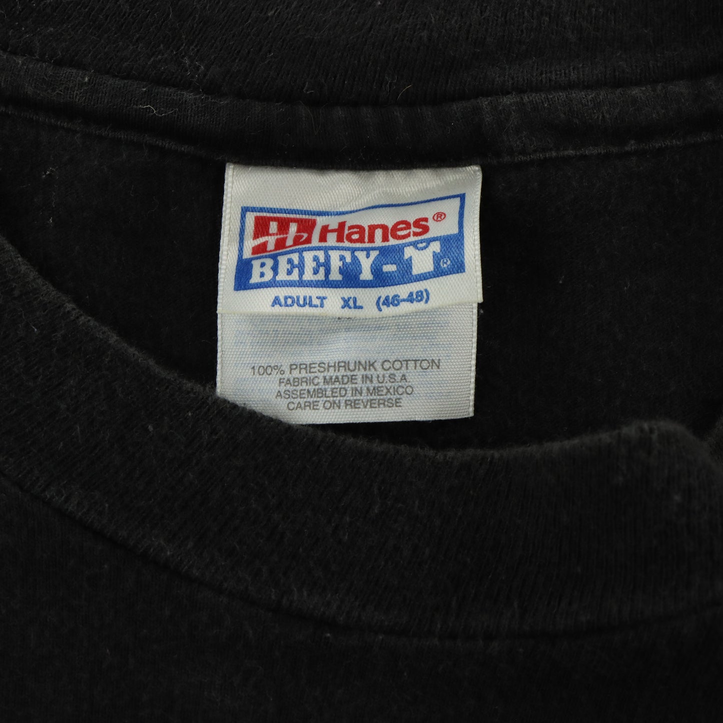 Hooters World Tour Neon Spell Out Graphic Double Sided Single Stitch Black T-Shirt USA Made (L-XL)