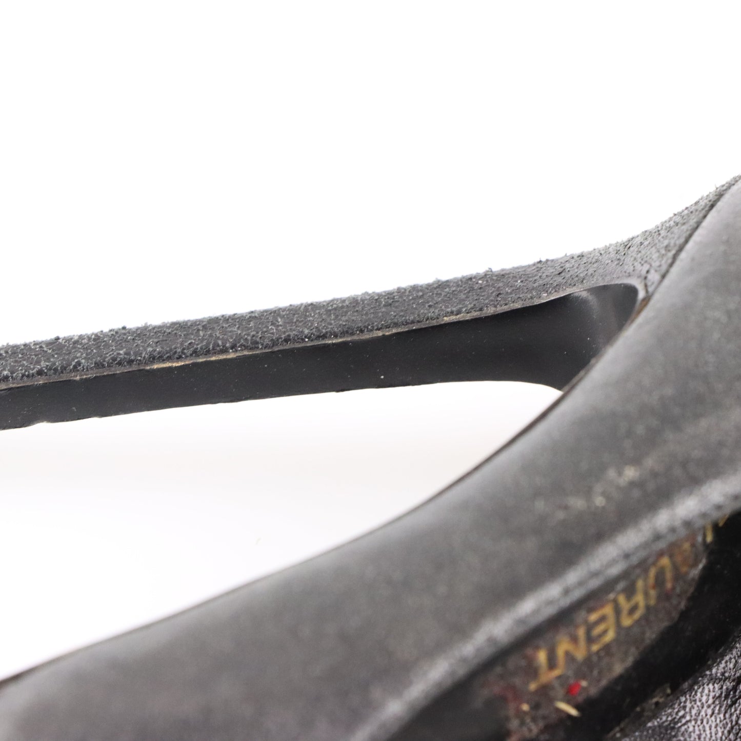 Vintage SAINT LAURENT Black & Silver Cap Toe Platform Pump Heels (37) *Aubs Vintage Sole Melbourne