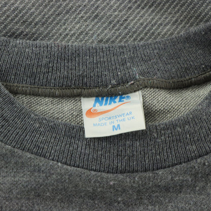 NIKE 'UK Made' 80s Vintage Grey Embroidered Logo Sweatshirt (S)