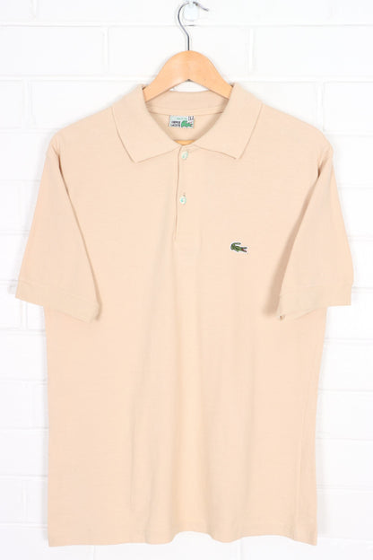LACOSTE 'CHEMISE' Beige Classic Polo Shirt France Made (S-M)