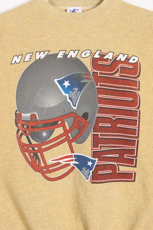 NFL New England Patriots Helmet Logo Mustard Marl Sweatshirt (L)