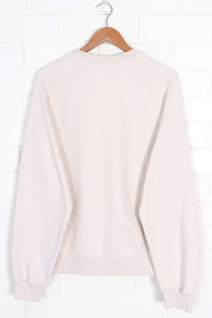 NIKE Swoosh Logo Cream Crewneck Sweatshirt (M-L)