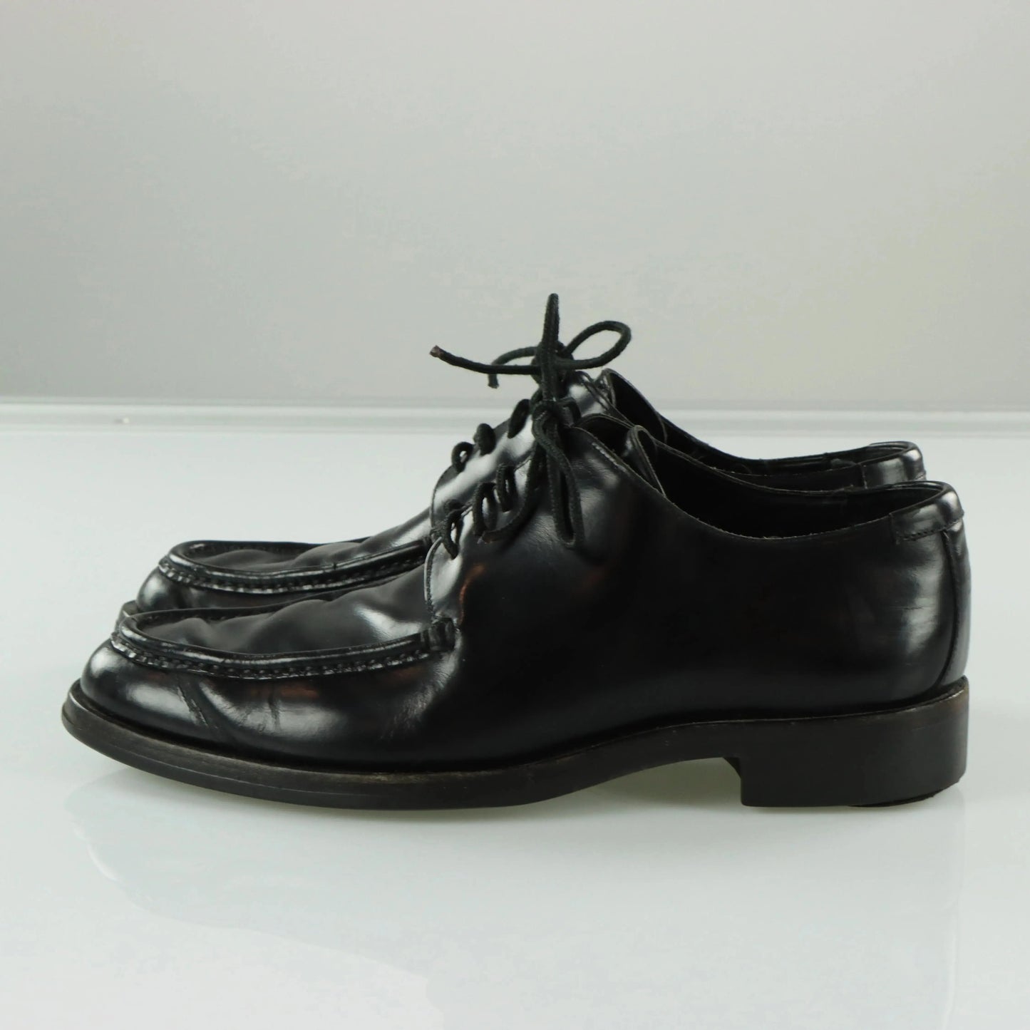 GUCCI Black Leather Oxford Derby Lace Up Dress Shoes (8.5) *ruby Vintage Sole Melbourne