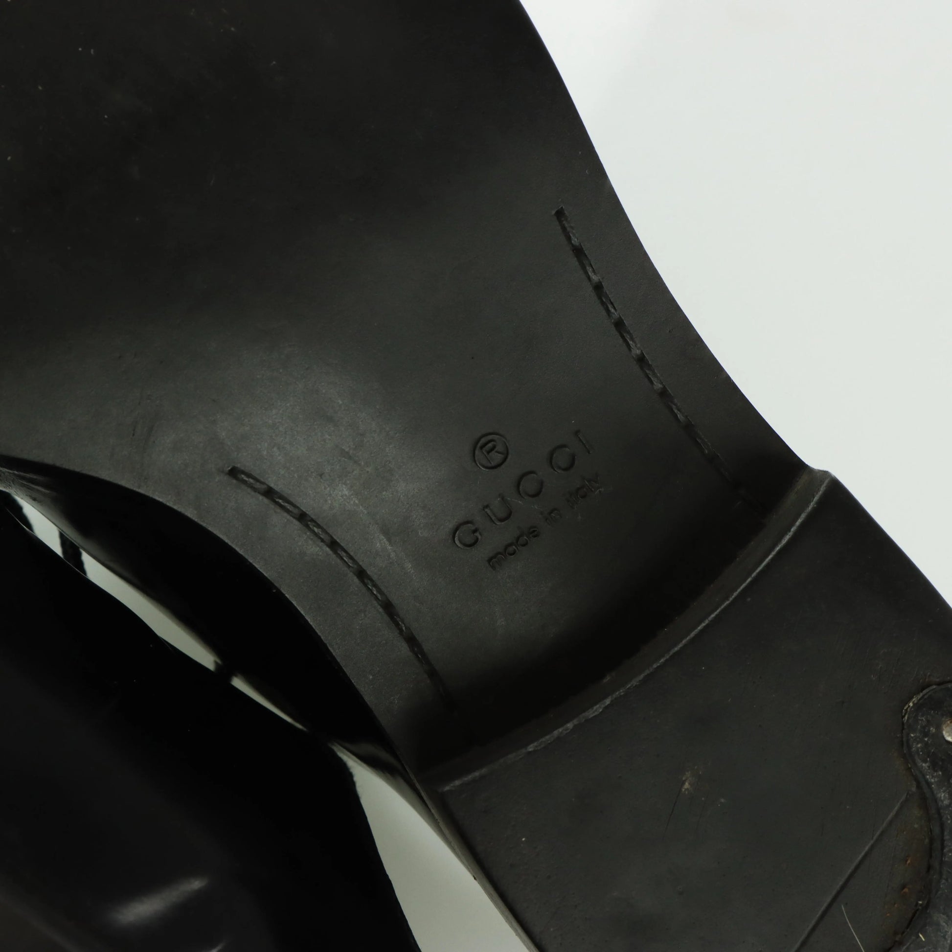 GUCCI Black Leather Oxford Derby Lace Up Dress Shoes (8.5) *ruby Vintage Sole Melbourne