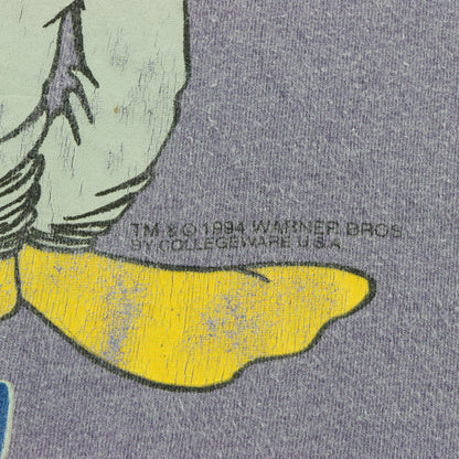 Vintage 1994 Looney Tunes x Georgetown Hoyas Light Purple College Basketball Tee USA Made (XL-XXL)