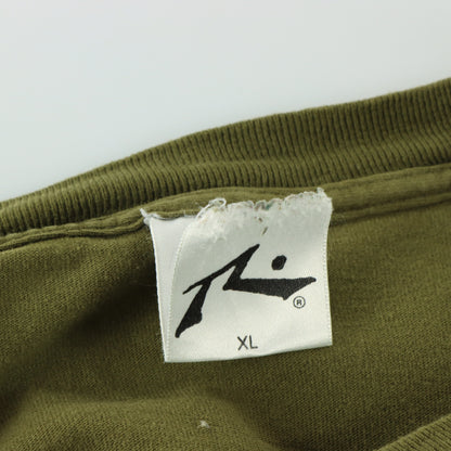 RUSTY Surfwear USA Made Single Stitch Light Brown T-Shirt (XL-XXL)