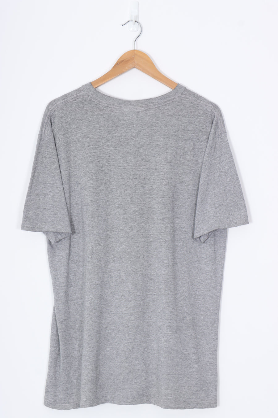 REEBOK Grey & Blue Sports Big Logo Graphic T-Shirt (L)