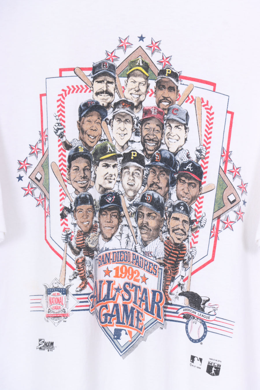 SALEM 1992 Vintage San Diego Padres MLB Baseball Team Tee (XL)