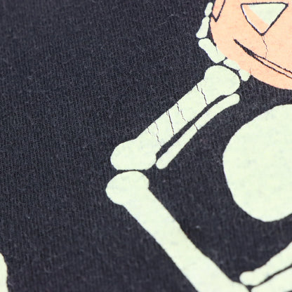 Vintage 90s Skeletons & Jack-o'-Lanterns Glow In The Dark USA Made Single Stitch Halloween Tee (XL)