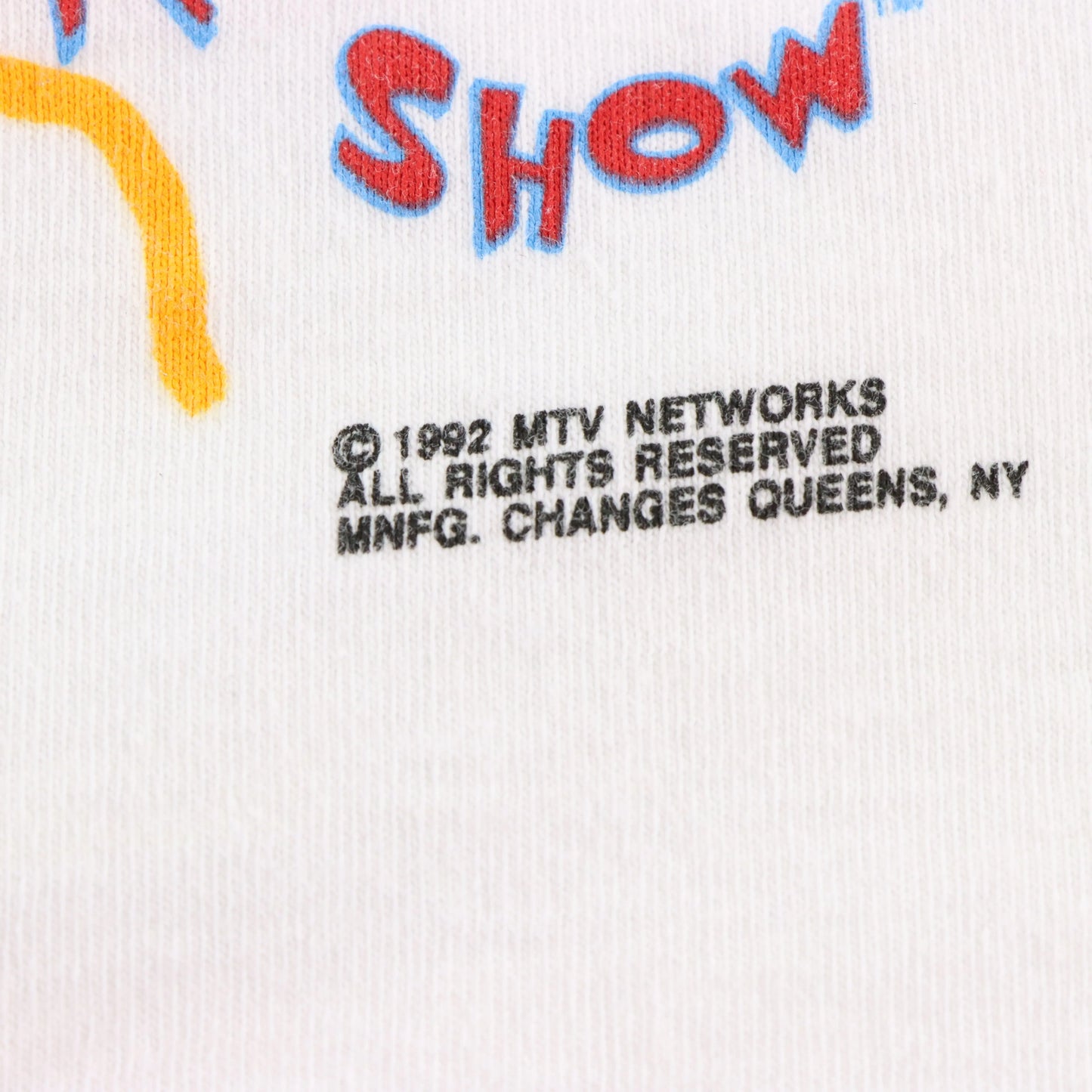 Vintage 1992 REN & STIMPY "What Is It Man?" USA Made White Single Stitch Cartoon T-Shirt (XL)