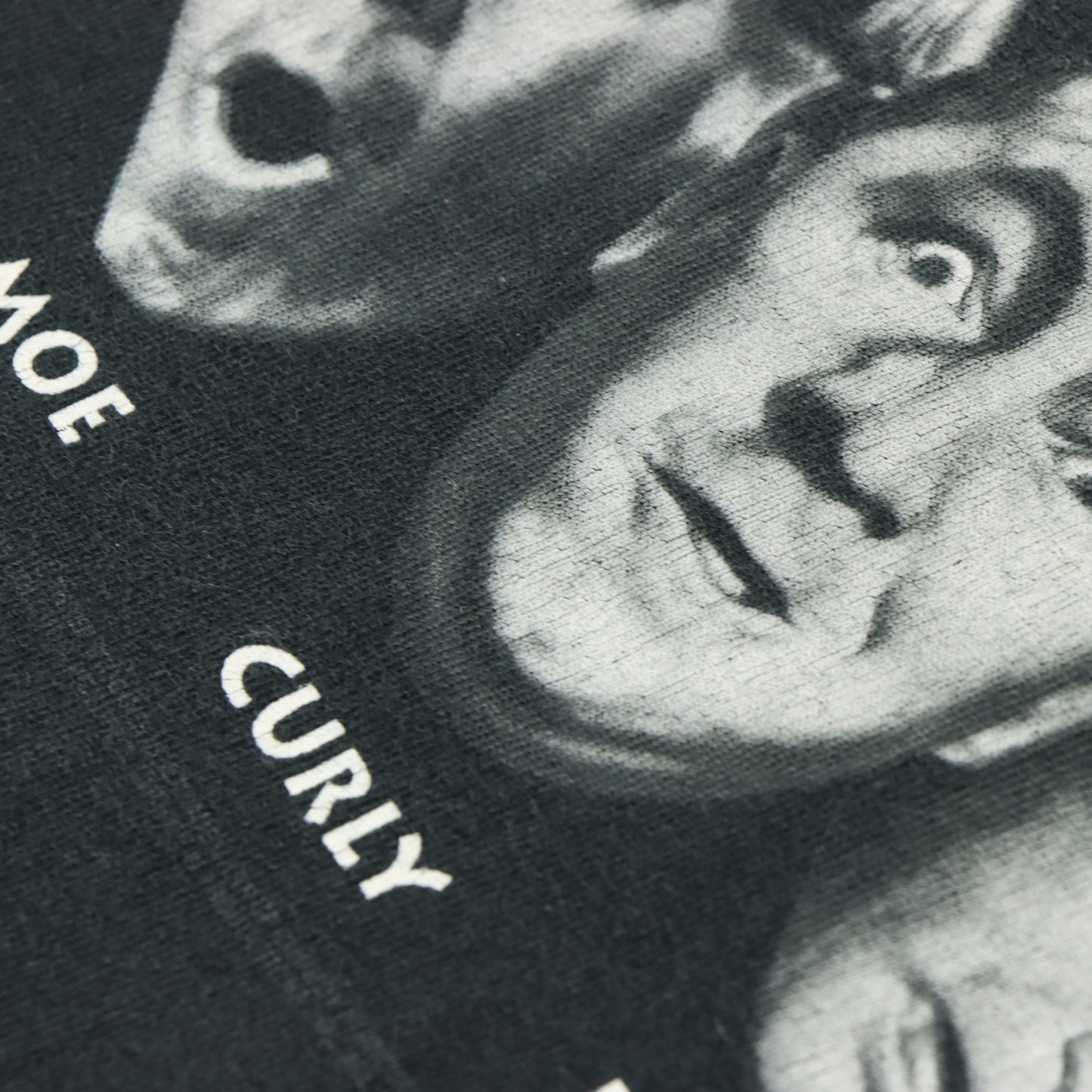 Vintage 1995 THE THREE STOOGERS USA Made Single Stitch Black Tee (M-L)