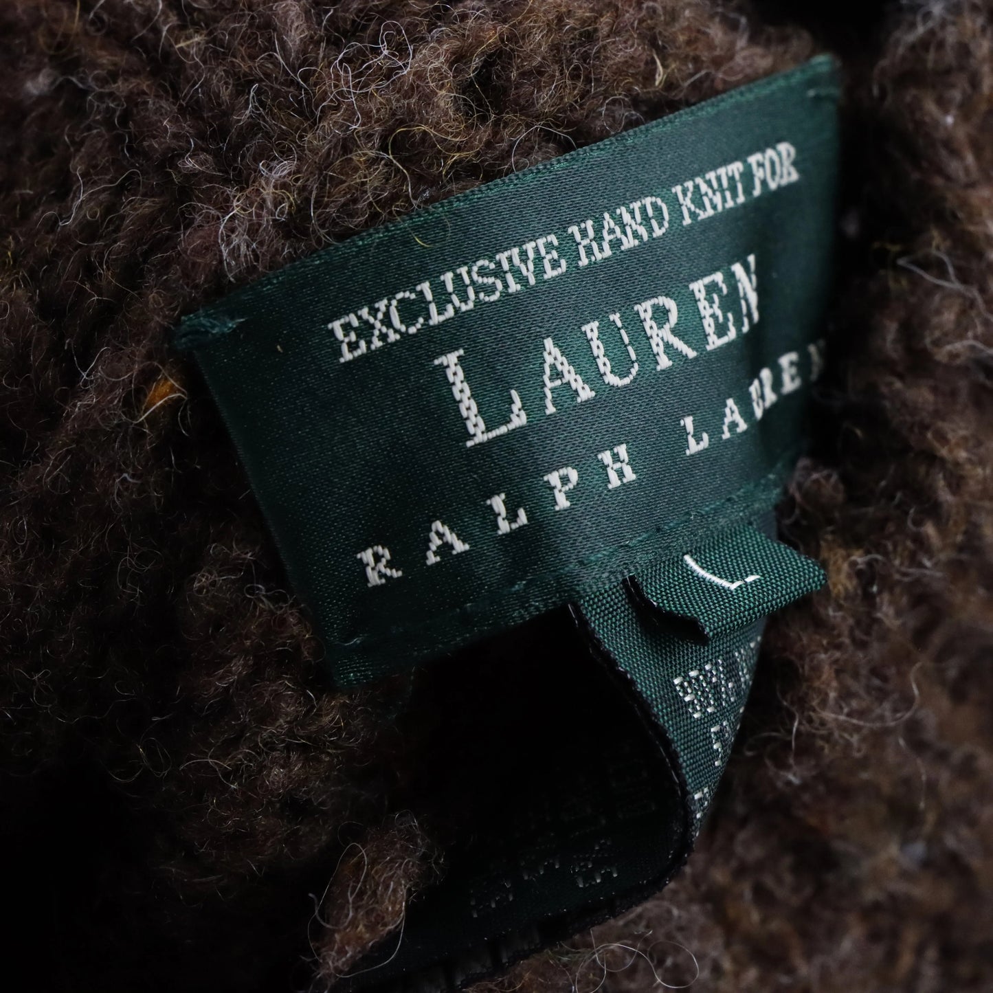 Vintage LAUREN By RALPH LAUREN Aztec Hand Knit Wool Brown Multicolour Sweater (L) Vintage Sole Melbourne