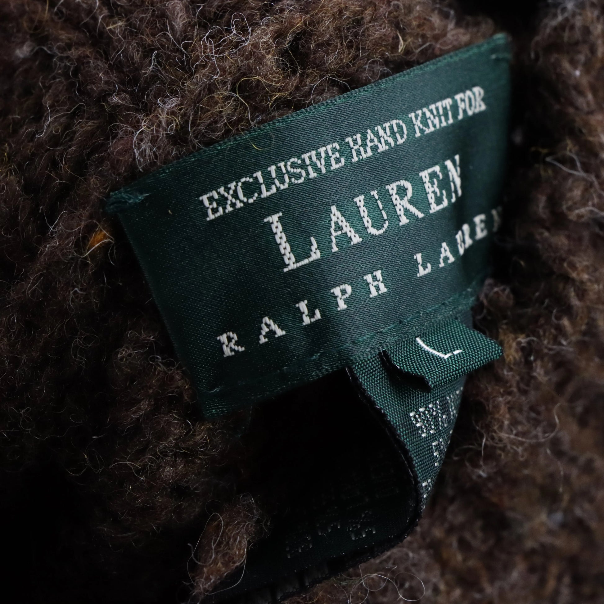 Vintage LAUREN By RALPH LAUREN Aztec Hand Knit Wool Brown Multicolour Sweater (L) Vintage Sole Melbourne