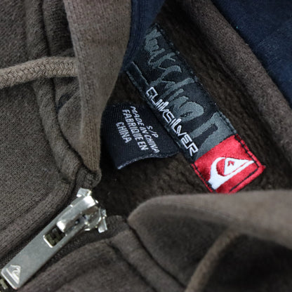 Vintage QUICKSILVER Y2K Embroidered Hooded Zip Up Sweatshirt (M-L) *Aubs Vintage Sole Melbourne