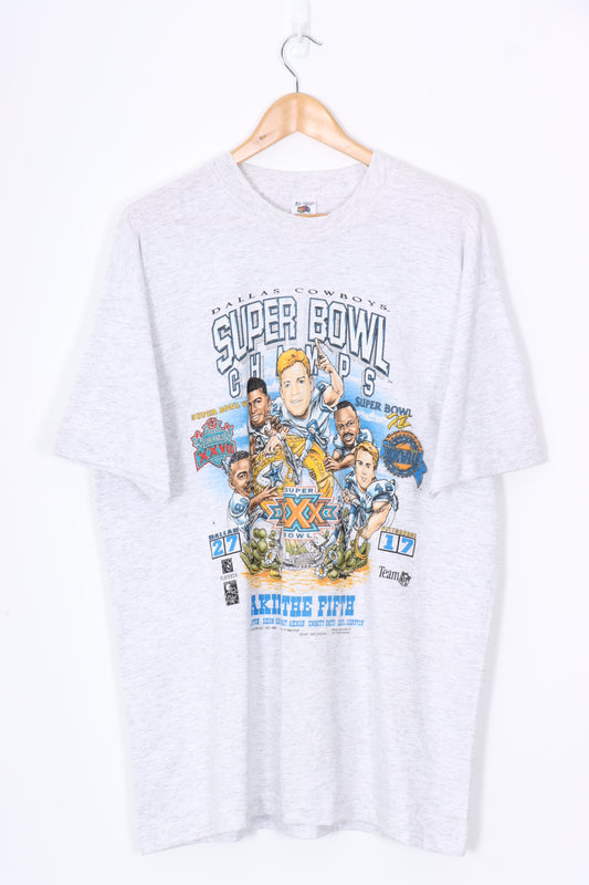 VINTAGE 1996 Dallas Cowboys Super Bowl NFL USA Made Tee (XL)