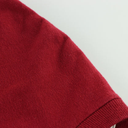 NIKE Embroidered Swoosh Logo Red & White T-Shirt (L)