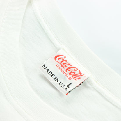 1997 COCA COLA Bottle Logo Retro USA Made White Tee (XL)