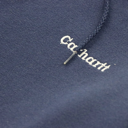 Vintage CARHARTT Y2K K122 'Loose Fit' Mid Weight 50/50 Navy & White Zip Up Sweatshirt (M-L)