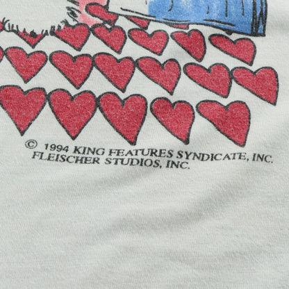 Vintage 1994 Betty Boop Valentine's Bathtub Retro White Tee (XL)