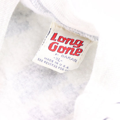 Vintage 1990 NY YANKEES MLB 'Long Gone' All Over Print Striped Baseball Sweatshirt (XL)