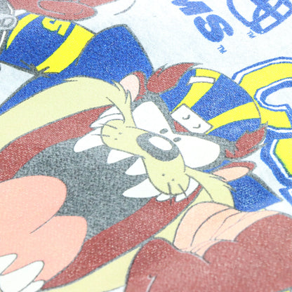 Vintage 1994 LA RAMS 'Stomp Comp' NFL Taz Looney Tunes USA Made Football Sweatshirt (M-L)