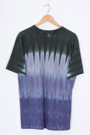 LIQUID BLUE KISS Purple & Black Tie-Dye Single Stitch Band Tee (L-XL)
