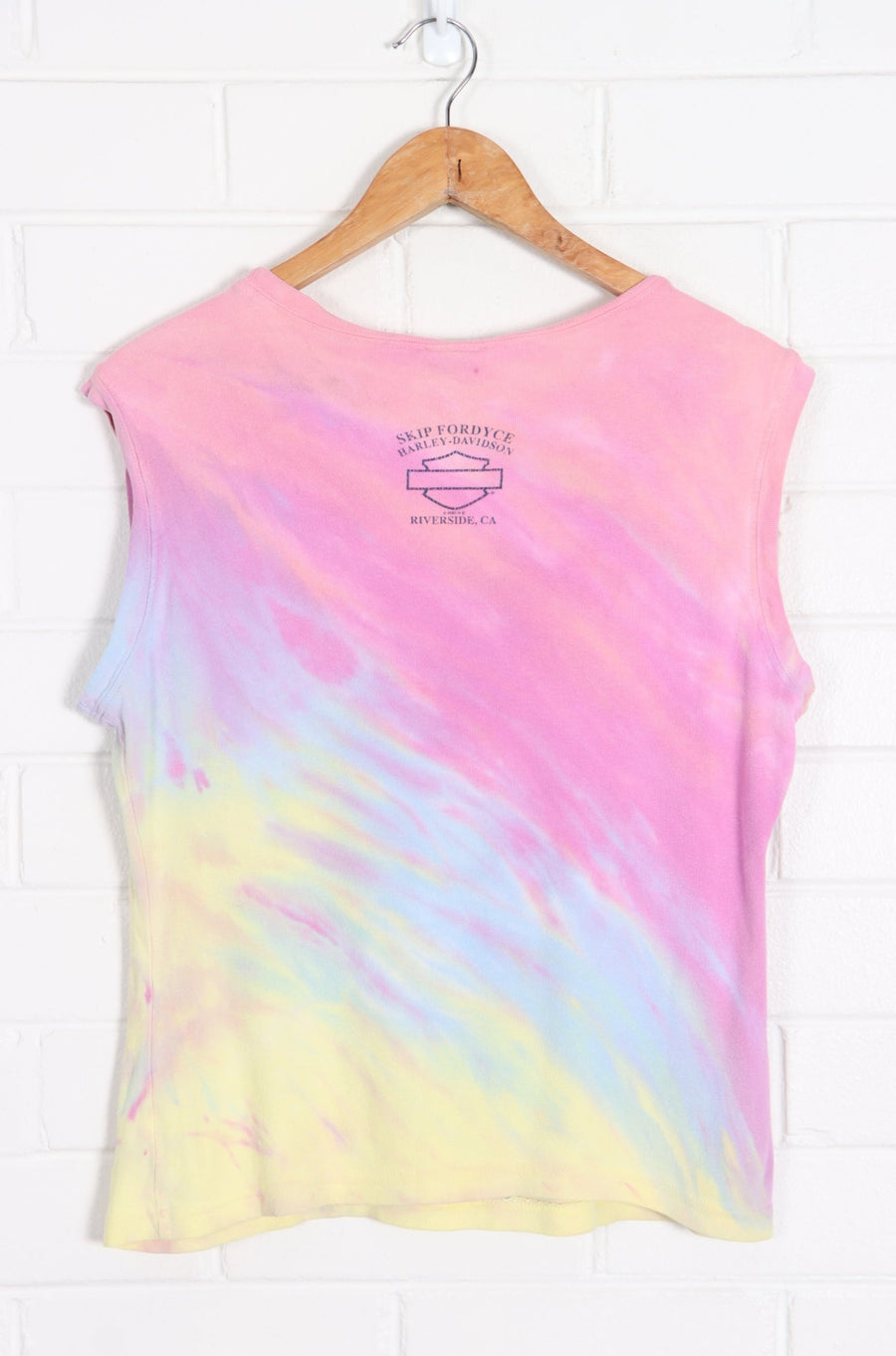 HARLEY DAVIDSON 'Biker Chic' Colourful Tank Top USA Made (Women's M)