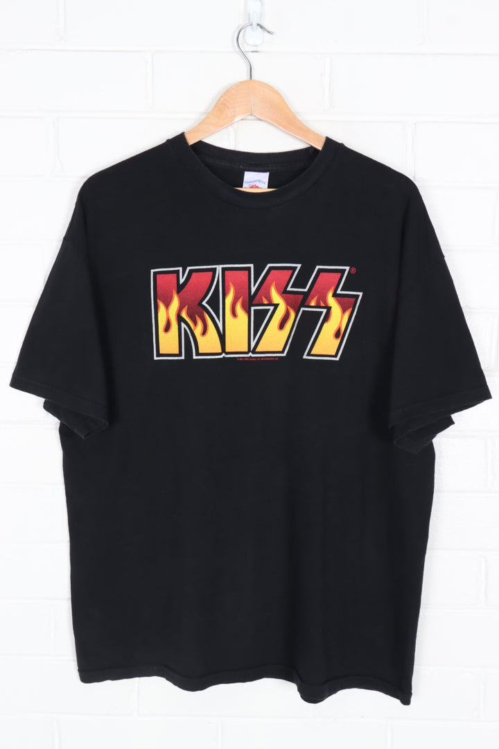 KISS Flames Spell Out Band Merch Tee (XL)