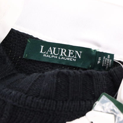 Vintage LAUREN By RALPH LAUREN Nautical NWT Gold Button Stripe Collared Knit (S)