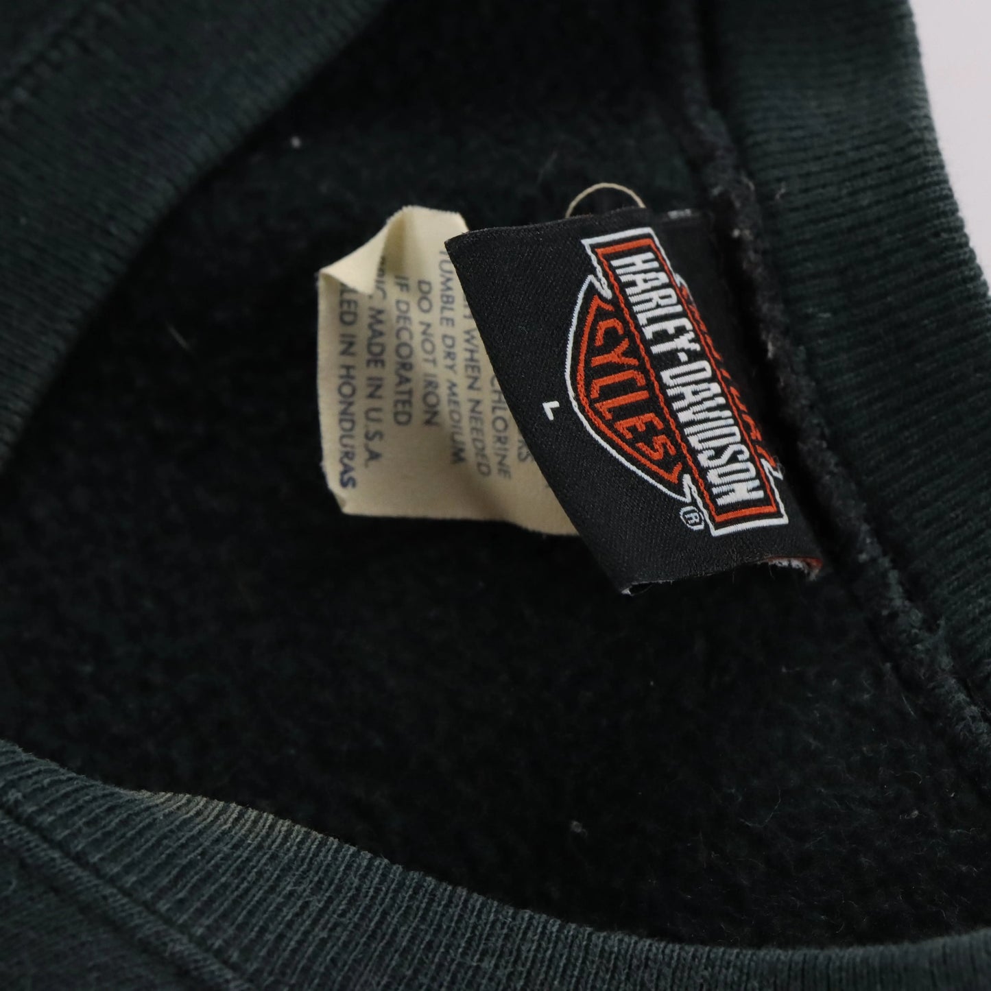 Vintage HARLEY DAVIDSON Y2K Blue Flame Eagle 'Ride On' Motorcycle Sweatshirt (L)
