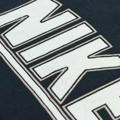 NIKE Spell Out Underlined Logo Black & White T-Shirt (XL)