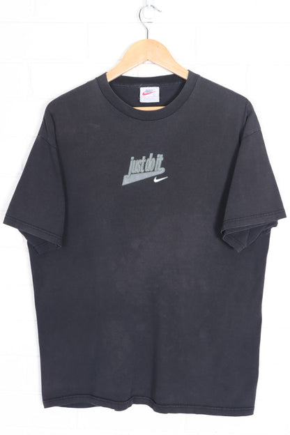 NIKE 90s "Just Do It" Centre Swoosh Logo T-Shirt USA Made (L)