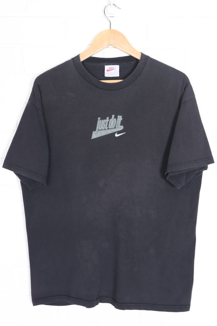 NIKE 90s "Just Do It" Slogan Swoosh Logo T-Shirt USA Made (L)