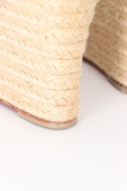 CHRISTIAN LOUBOUTIN 'Tiburon' Espadrilles Wedge Sandals (37)