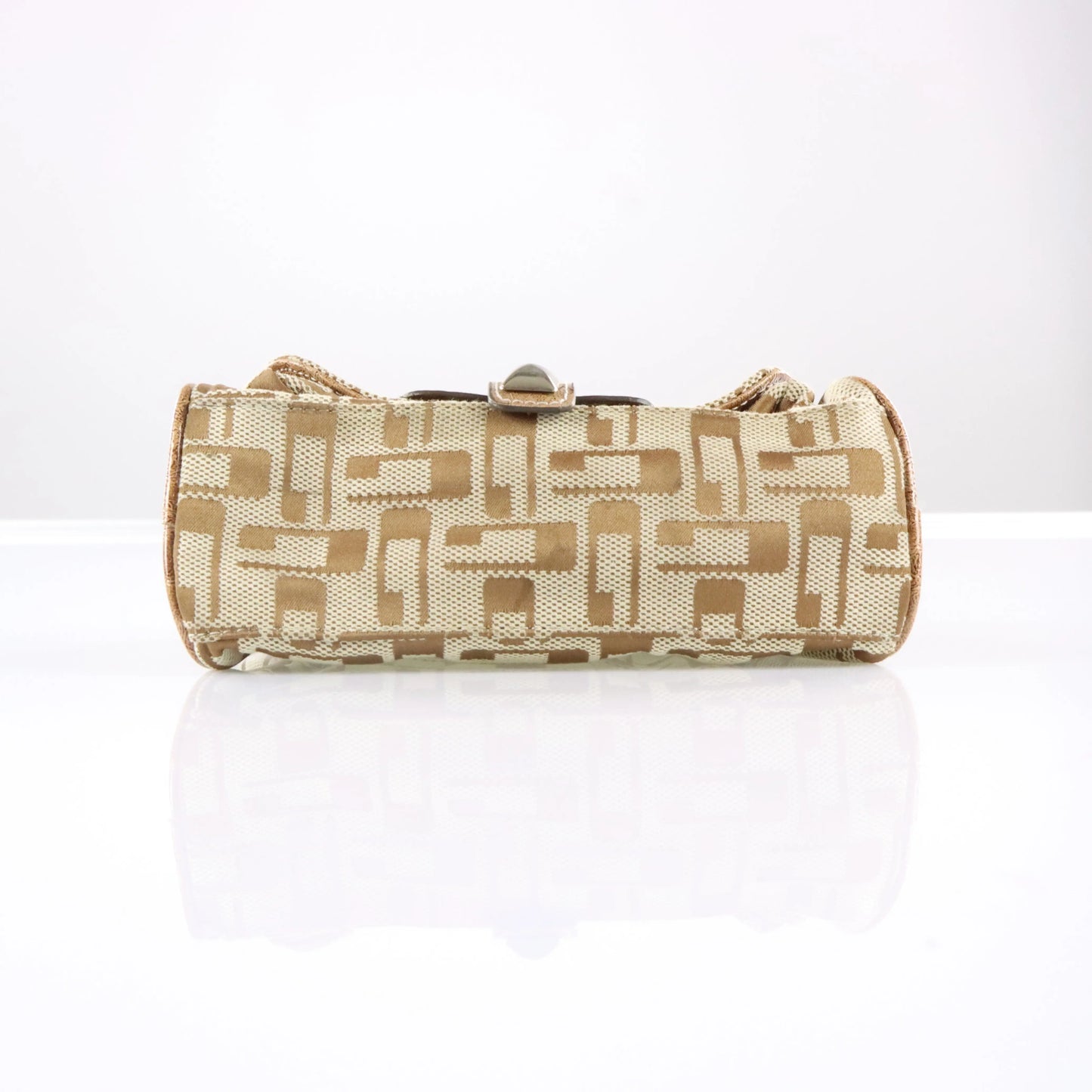 Vintage GUESS Studded Logo Brown & Cream Y2K Mini Bag