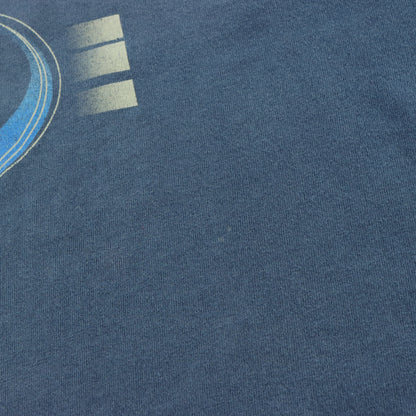 ADIDAS Blue & Yellow Retro Style Logo Graphic TShirt (M-L)