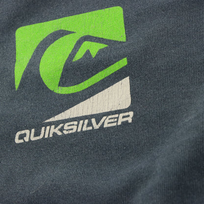QUIKSILVER Blue & Green Double Sided "Since Seventy" Surfer Tee (L-XL)