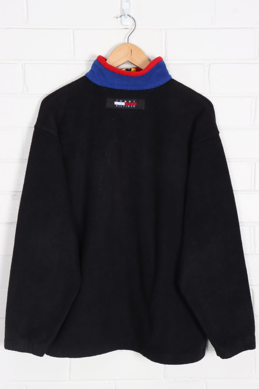 TOMMY HILFIGER Red Blue & Black Zip Fleece (XL)
