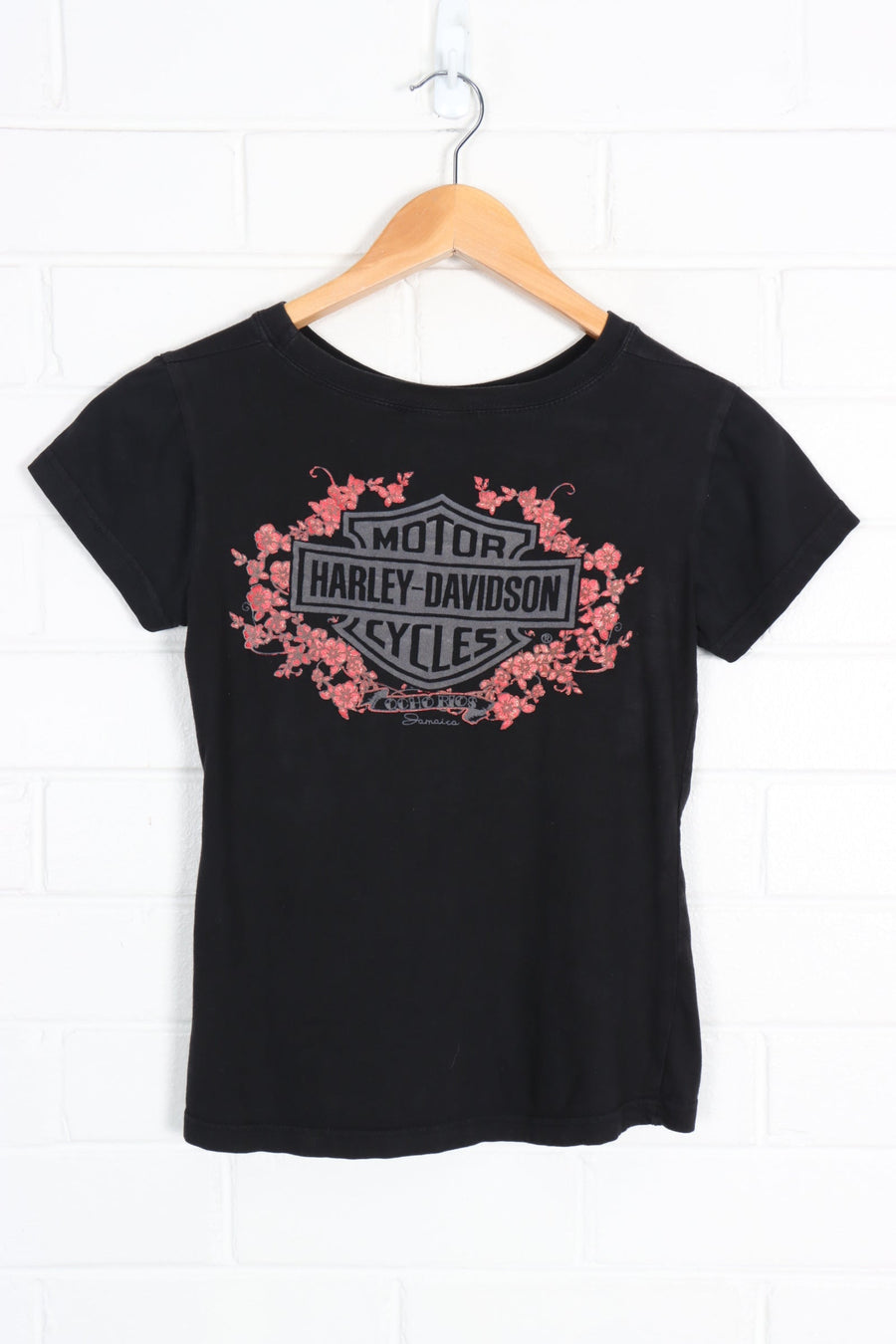 HARLEY DAVIDSON Jamaica 3D Felt & Glitter Baby Tee (Women's S)