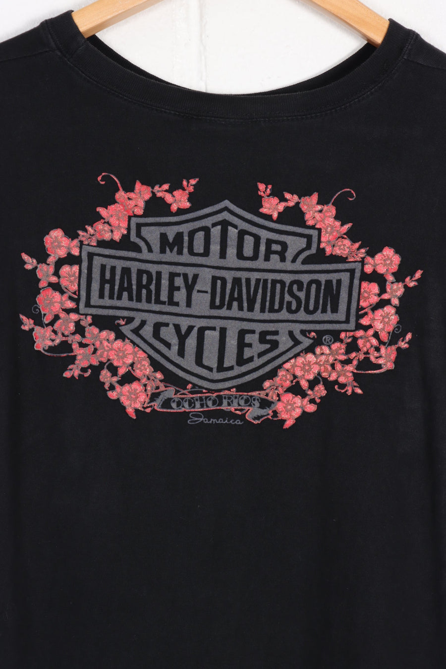 HARLEY DAVIDSON Jamaica 3D Felt & Glitter Baby Tee (Women's S)