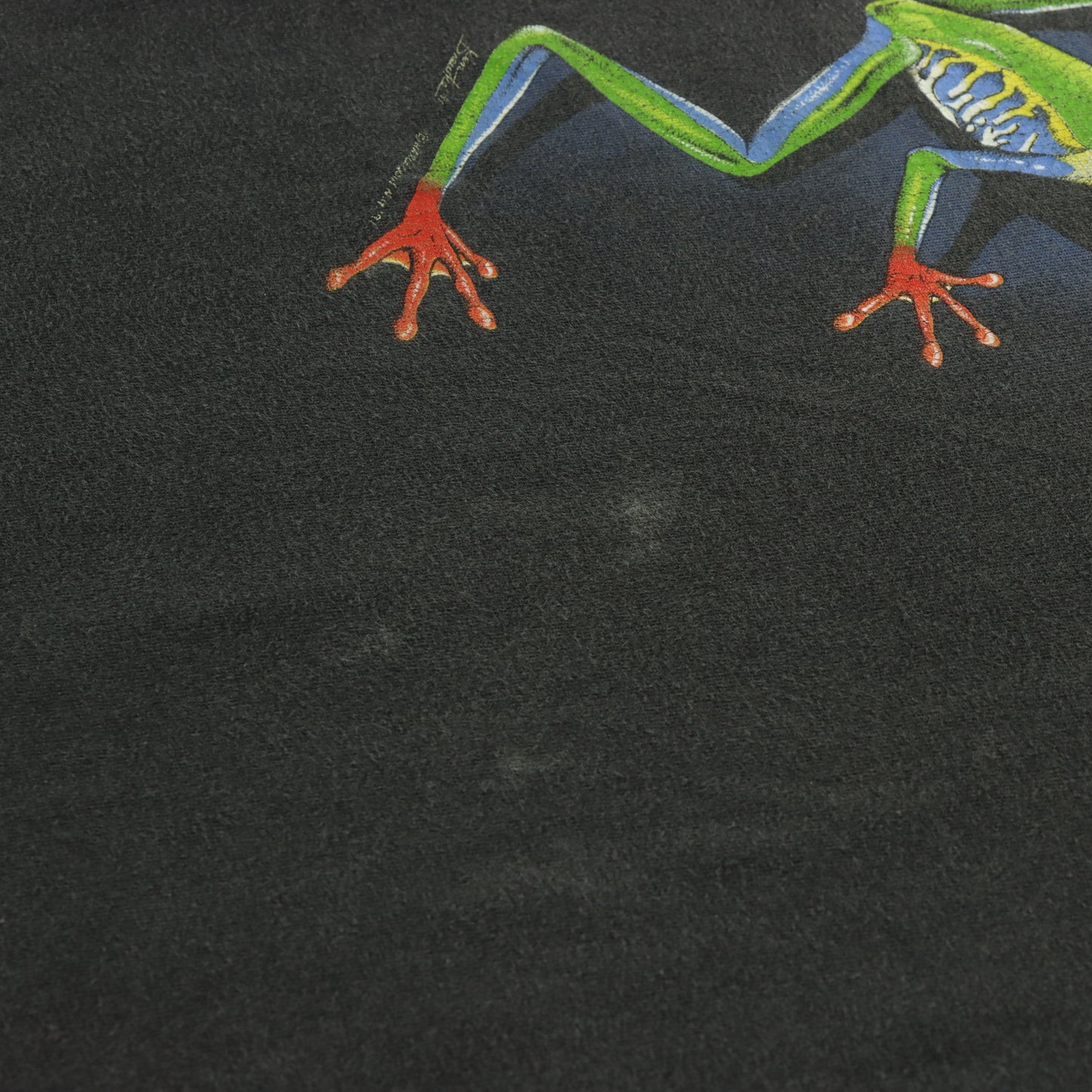 HANES 'USA Made' 1991 Vintage Frog Leaf Graphic Animal T-Shirt (M)