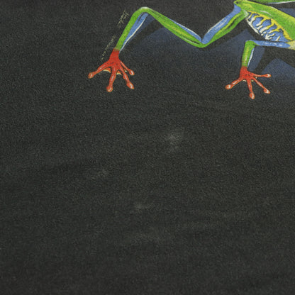 HANES 'USA Made' 1991 Vintage Frog Leaf Graphic Animal T-Shirt (M)