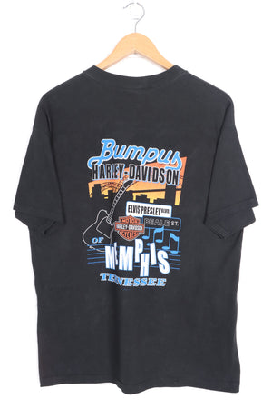 HARLEY DAVIDSON Bumpus "Yield to Temptation" Front Back T-Shirt USA Made (L)