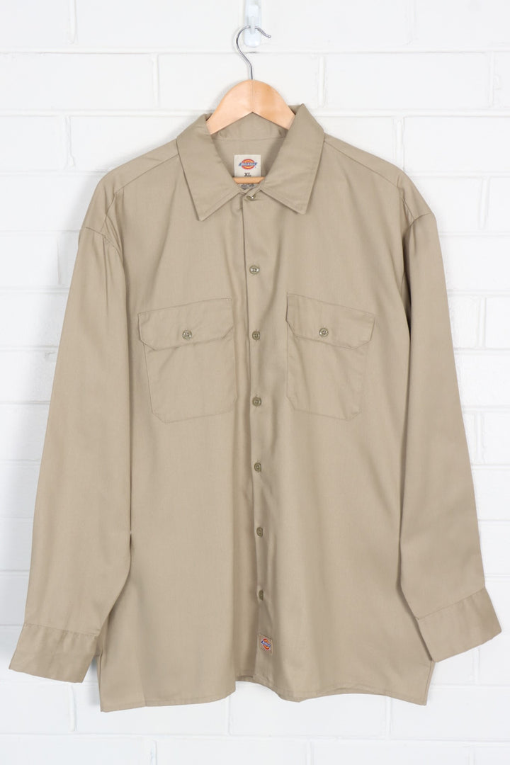 Vintage DICKIES Long Sleeve Button Up Work Shirt (XXL)