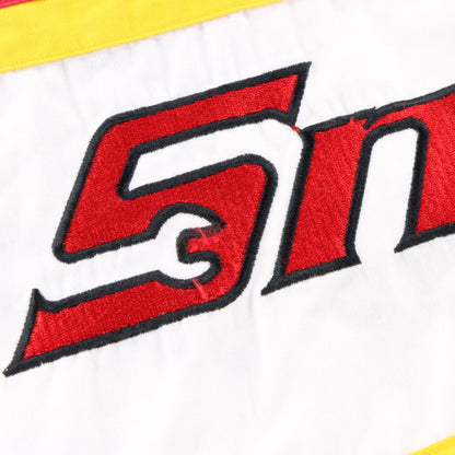 Vintage SNAP-ON RACING Embroidered Logo Patch Motorsport Pit Crew Button Up Short Sleeve Shirt (XXL)