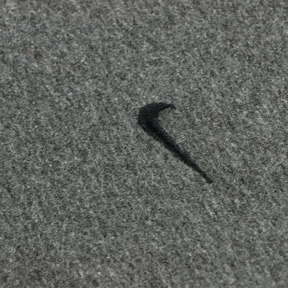 NIKE Embroidered Swoosh Logo Grey & Black Tee (XL)